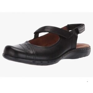 Rockport Cobhill Collection Penfield Slingback  Sandals‎ Leather Shoes Black 8.5